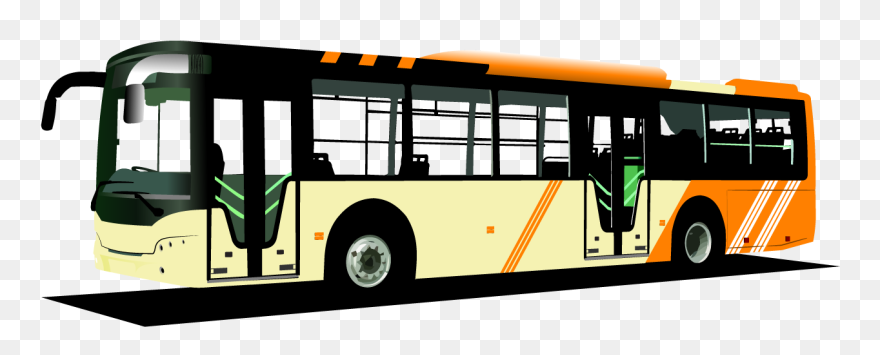 Clipart Bus Land Transport - Vector Of Transit Bus - Png Download