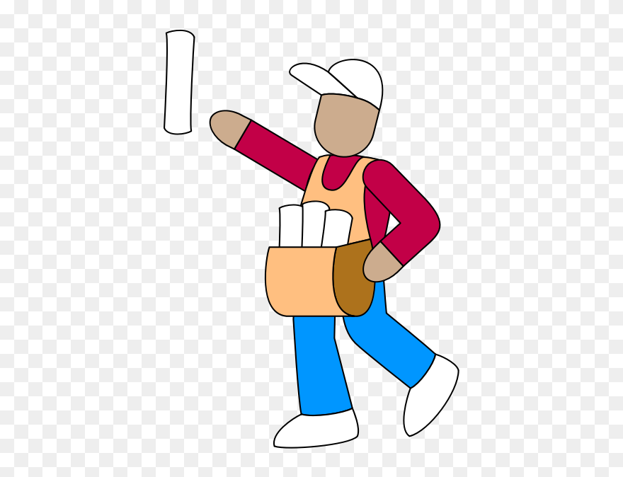 Paperboy Image - Paper Delivery Clip Art - Png Download