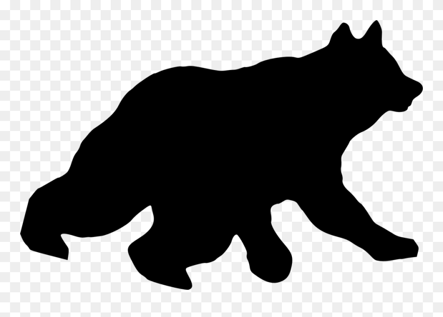 Polar Bear American Black Bear Silhouette Clip Art - Polar Bear - Png Download