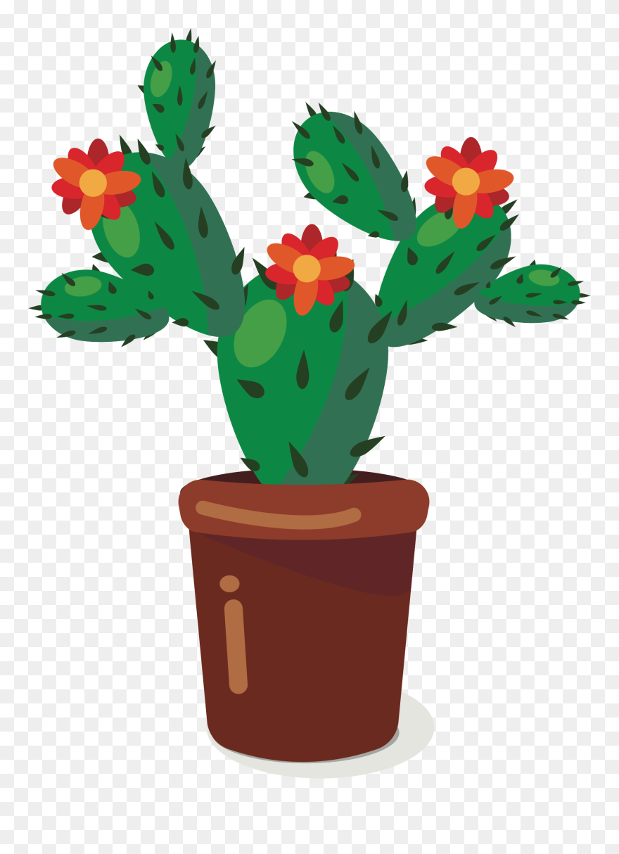 Clip Art Cactus Transparency Vector Graphics Portable - Transparent Cactus Clipart - Png Download