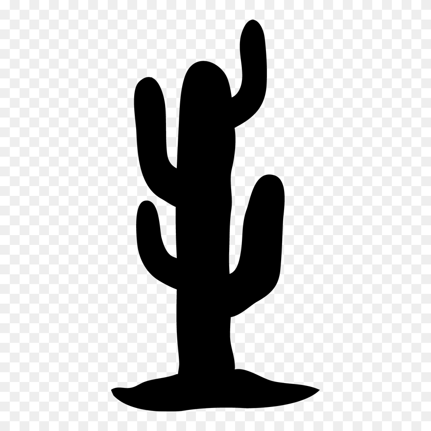 Clip Art Thumb Silhouette - Silhouette Cactus Png Clipart Transparent Png