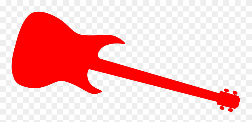 Red Clip Art Guitar - Png Download