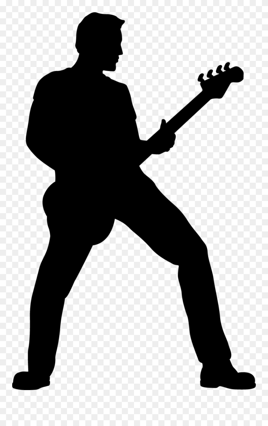 Guitarist Silhouette Clip Art Man Playing Guitar Silhouette Png