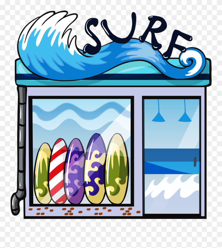 Surf Shop Clip Art - Png Download