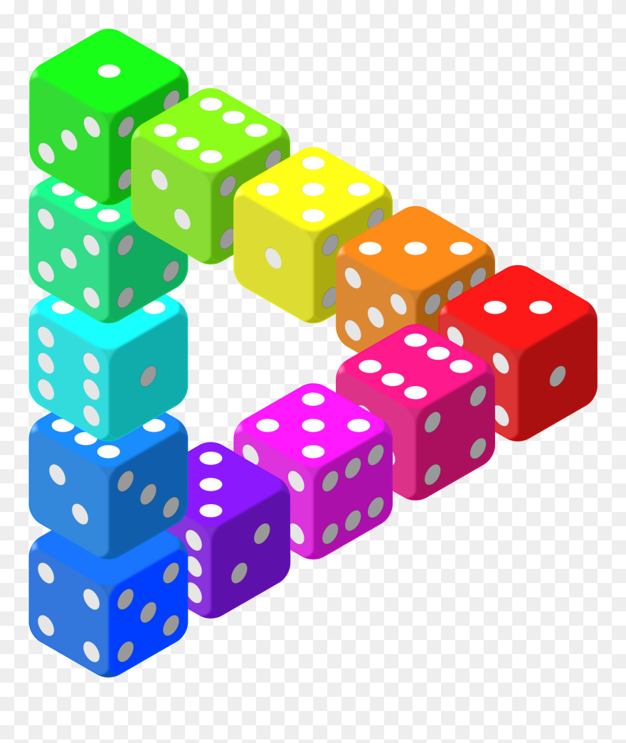 Triangle Dice Vector Clipart Image Photo Domain Photo - Impossible Dice Triangle - Png Download