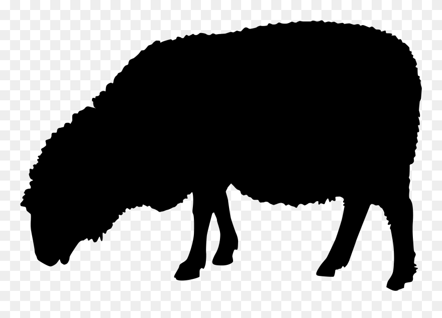Sheep Silhouette Clip Art - Sheep Silhouette Png Transparent Png