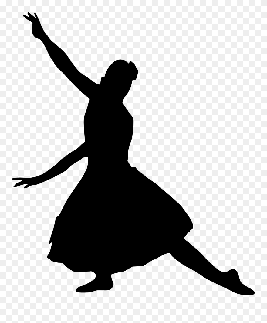 Silhouette Ballet Dancer Performing Arts Clip Art - Silhouette Performing Clip Art - Png Download