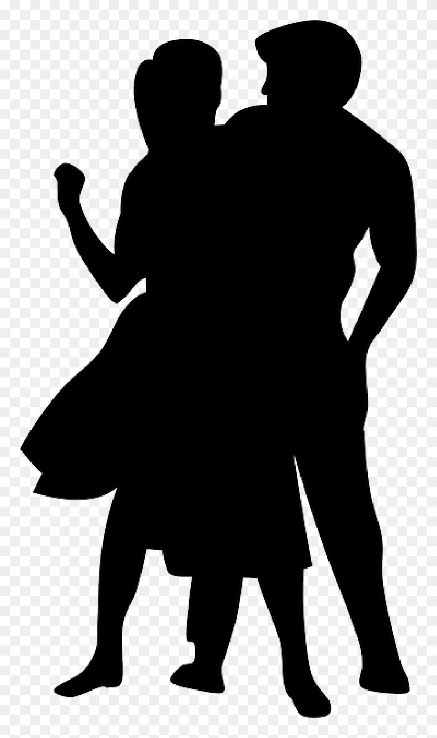 Clip Art Dance Openclipart Vector Graphics - Couple Dancing Silhouette Png Transparent Png