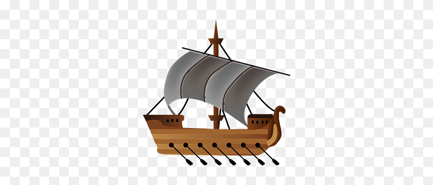Roman Ship Clipart - Png Download