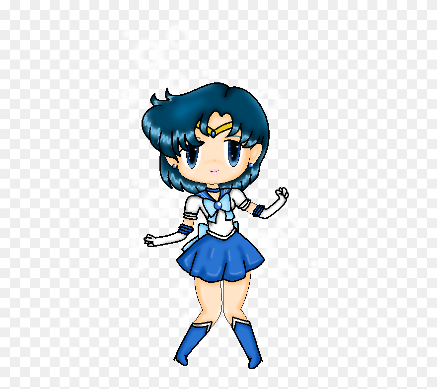 Sailor Mercury Chibi - Sailor Moon Characters Chibi Mercury Clipart
