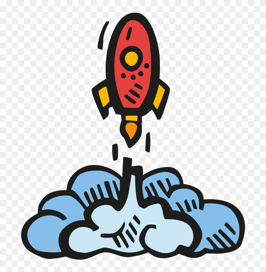 Rocket Launch Icon - Launch Space Rocket Png Clipart