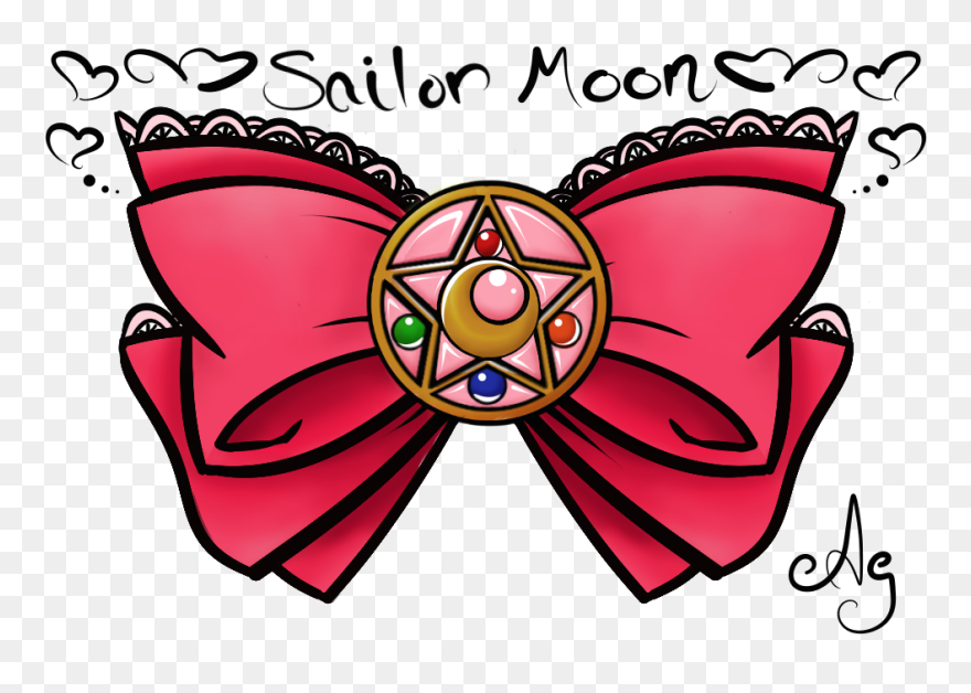 Sailor Moon Clipart Pink Transparent - Sailor Moon Bow Tattoo - Png Download