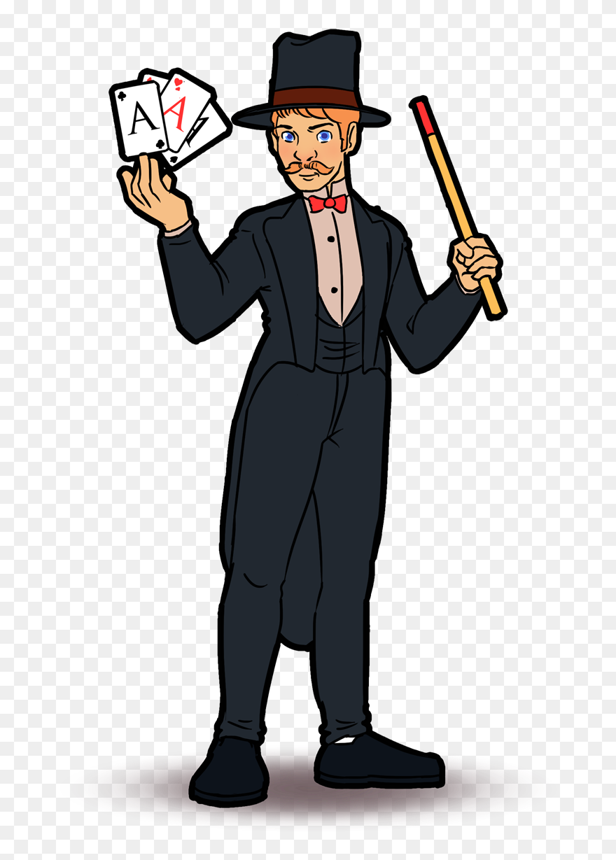 Magician Magic Tricks Clip Art Clipart Clipart Image - Transparent Magician Clipart - Png Download
