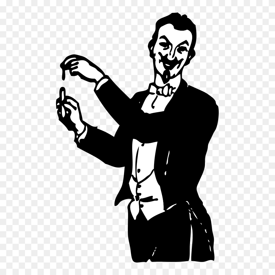 Magician Doing A Trick - Magician Cartoon Clipart