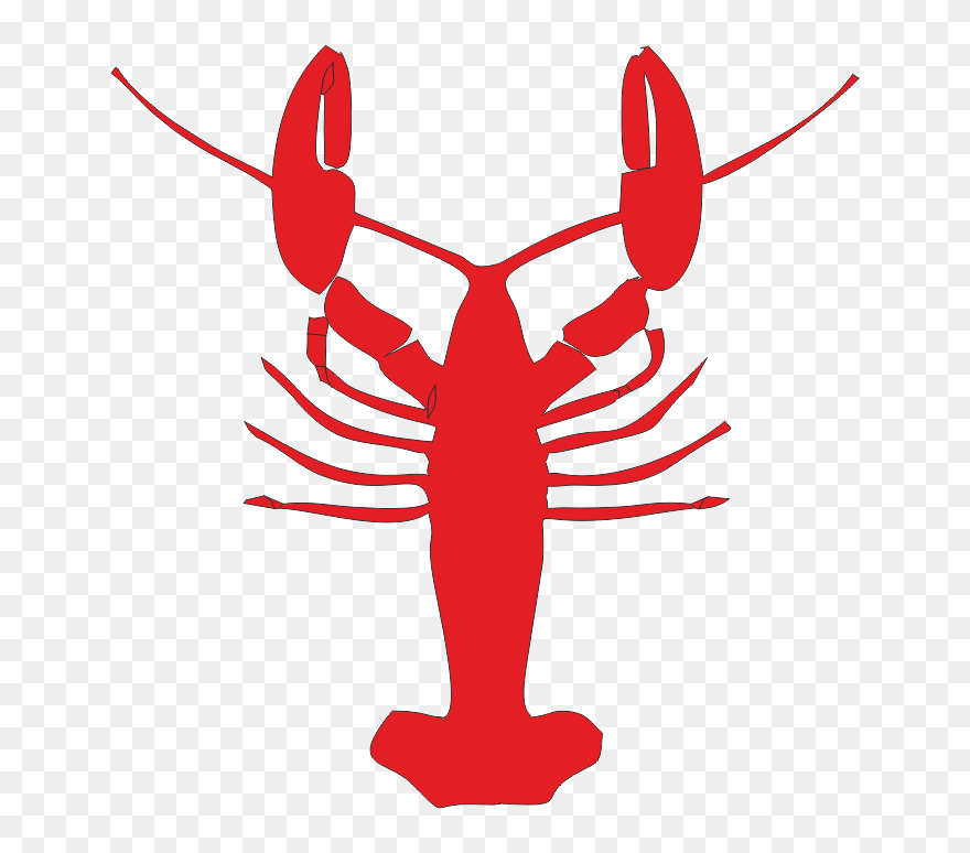 Crayfish Lobster Silhouette Clip Art - Transparent Background Lobster Clipart - Png Download