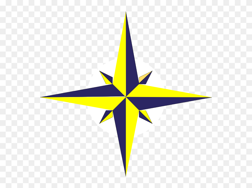 Compass Rose Clip Art - Yellow Compass Rose Png Transparent Png