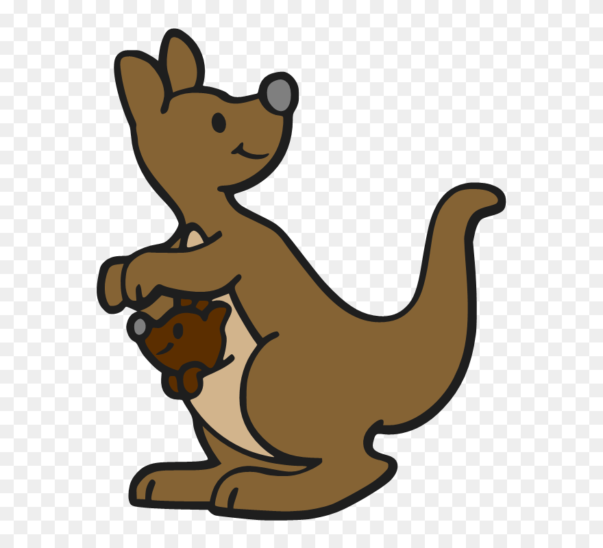 Kangaroo Clipart Image With Transparent Background - Transparent Background Cute Kangaroo Clipart - Png Download