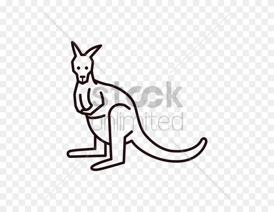 Mask Clipart Kangaroo - Full Sketch Of Kangroo - Png Download