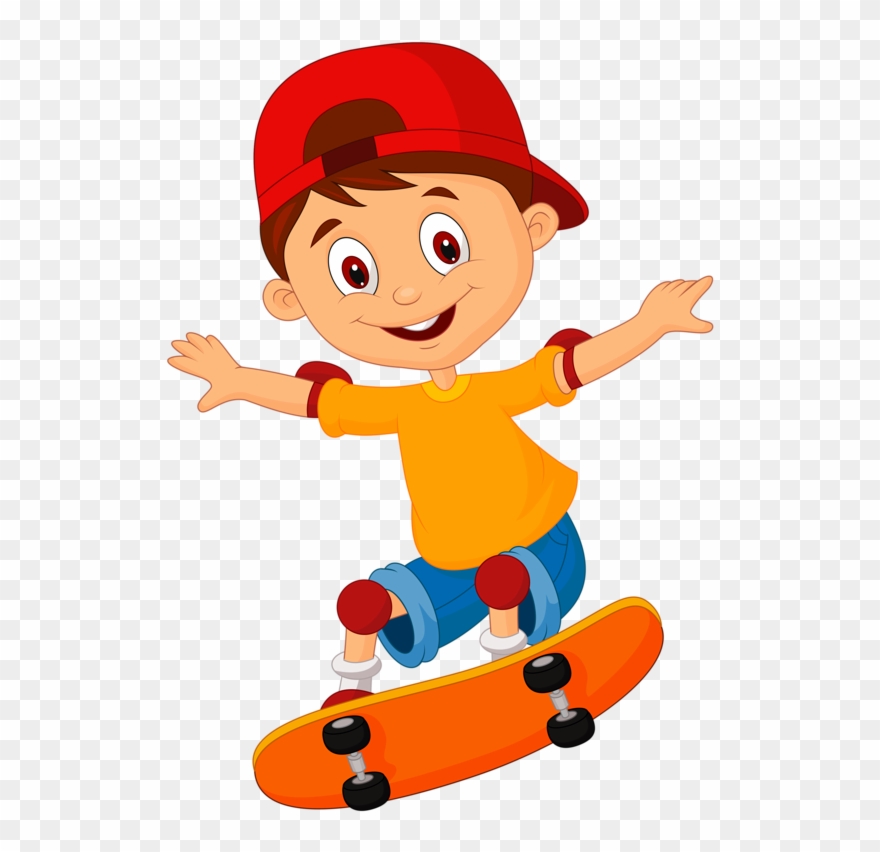 Skateboard Clipart 2 Guy - Skateboard Cartoon Png Transparent Png