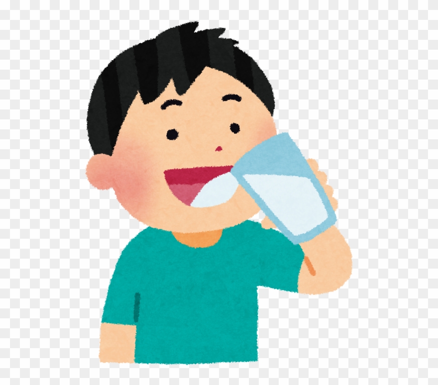 水 を 飲む イラスト Clipart