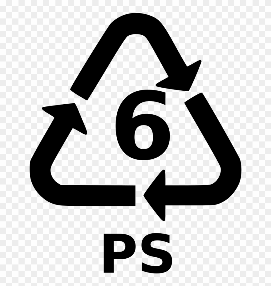 Clip Directory Polypropylene Picture Black And White - High Impact Polystyrene Symbol - Png Download