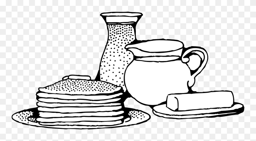 Free Breakfast With Pancakes - Pancake Clip Art - Png Download