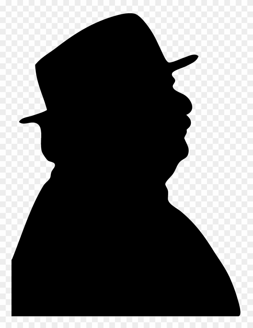 2013 - Old Man Head Silhouette Clipart