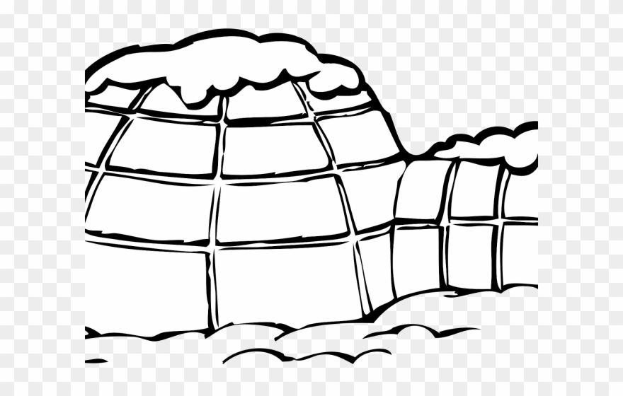 Igloo Clipart Transparent - Igloo Coloring Page - Png Download