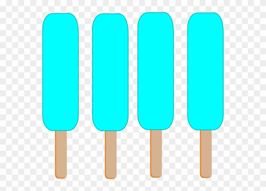 4 Light Blue Single Popsicle Svg Clip Arts 600 X 554 - Png Download