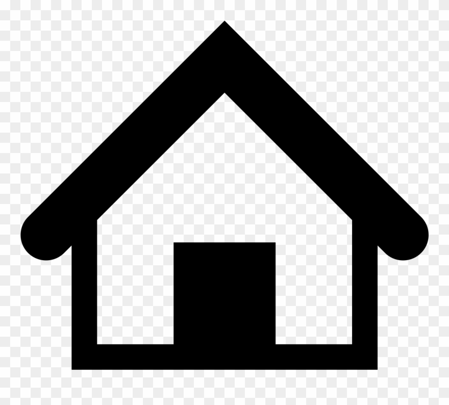 Open - Transparent Black Home Icon Clipart