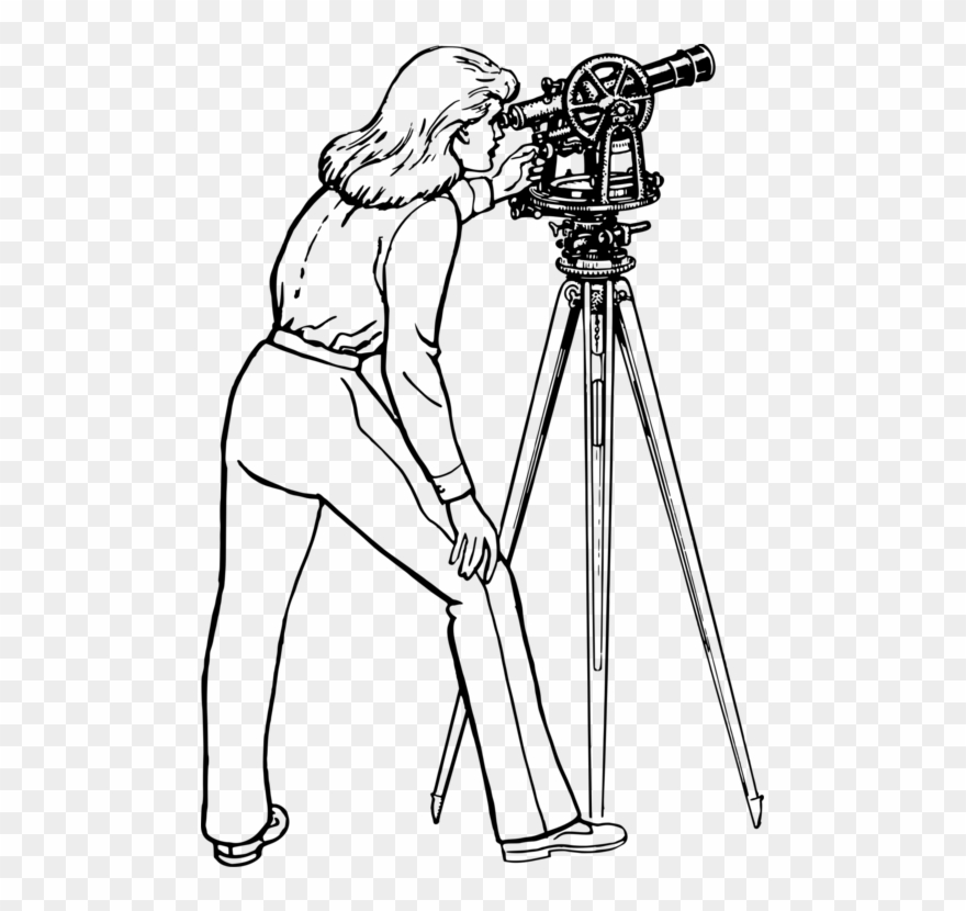 Line Art Drawing Theodolite Computer Icons - Portable Network Graphics Clipart