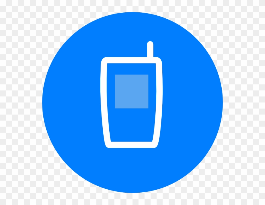 Cell Phone Logo Blue Clipart