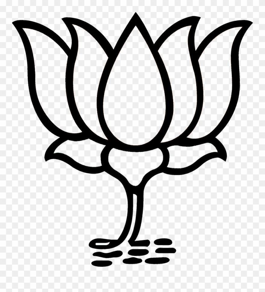 Collection Of Kamal Black And White - Bharatiya Janata Party Clipart