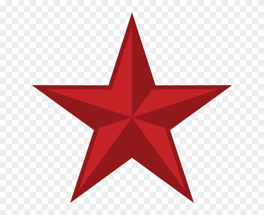 Red Star White Background Clipart