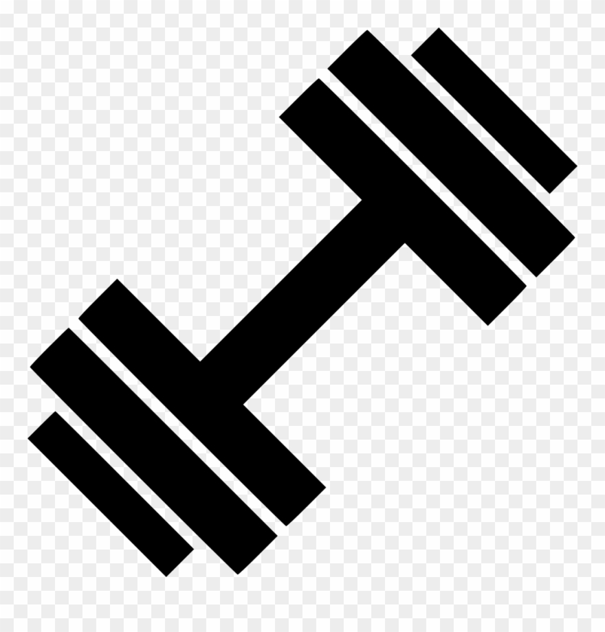 Png Library Download Dumbbell Barbell Fitness Sport - Gym Icon Black And White Clipart
