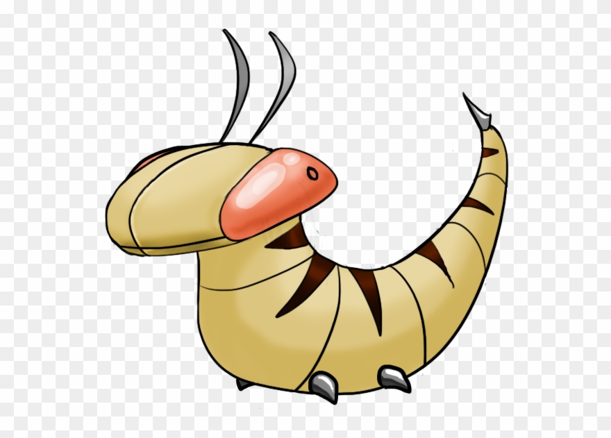 The Wasp/snake Pokemon, And My First Fakemon, Slitherva - Fan Made Caterpillar Pokemon Clipart