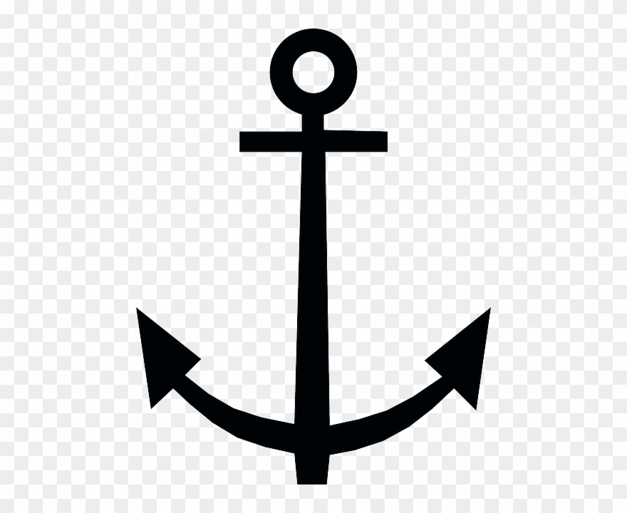 Black And White Anchor Free Vector Graphic Anchor Anchorage - Anchorage Symbol On Chart Clipart