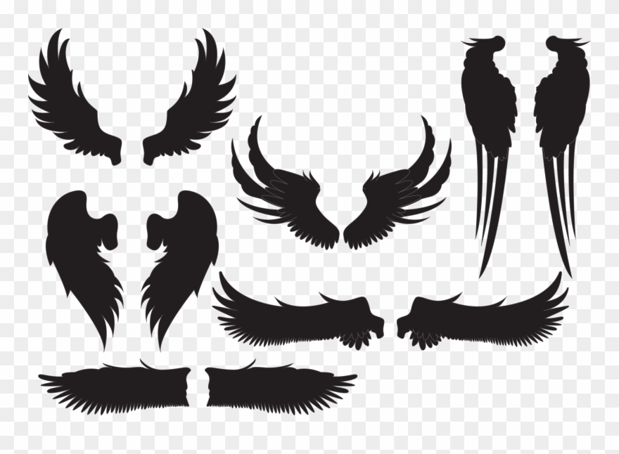 Silhouette At Getdrawings Com Free For Personal - Silueta De Alas De Angel Clipart