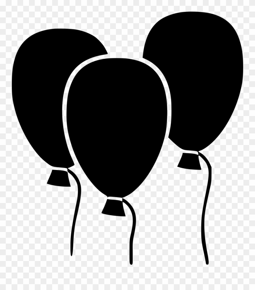 Animated Clipart - Balloons Png Black Transparent Png