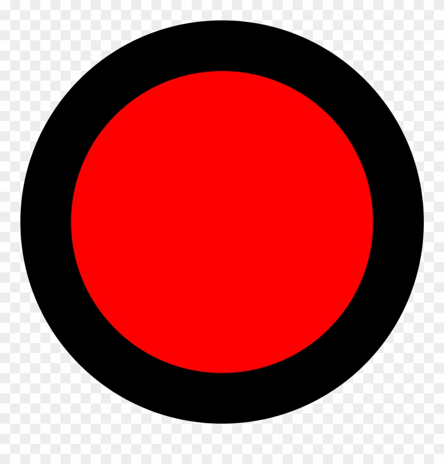 Red Dot Png Clip Art Black And White - Circle Transparent Png