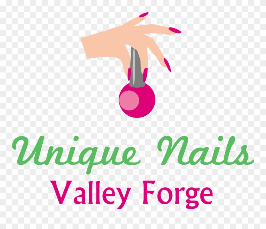 Unique Nails Of Valley - Nails Logo Pink Clipart