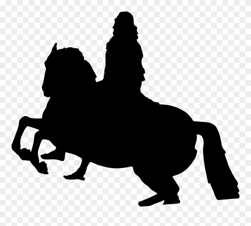 Clipart - Goldener Reiter Dresden Silhouette - Png Download