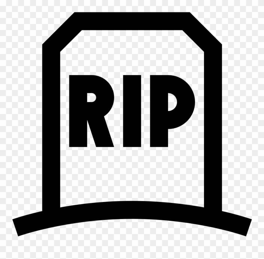 Headstone Clipart Black And White - Black And White Headstone - Png Download