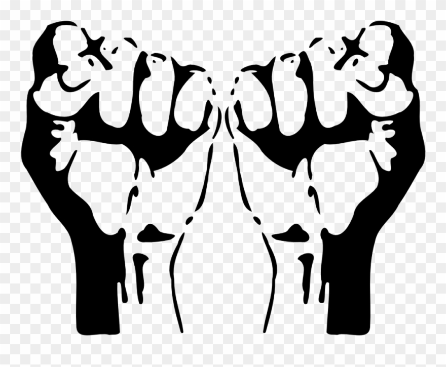 Two Fists Omfg Pawnch - Raised Fist Clipart