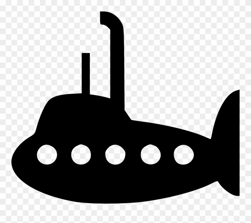 Vector Transparent Submarine Png - Submarine Png Black And White Clipart