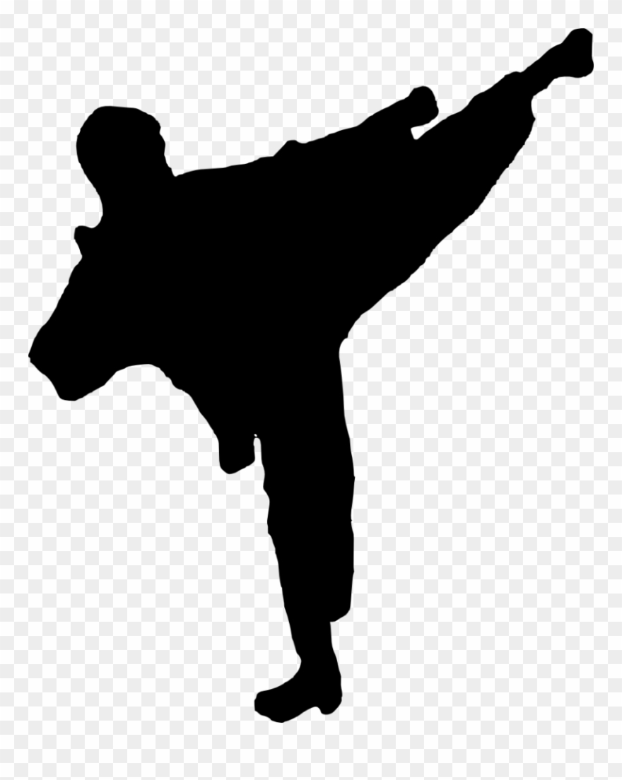 Arts Silhouette Frames Illustrations Hd Images Karate - Kung Fu Vector Png Clipart