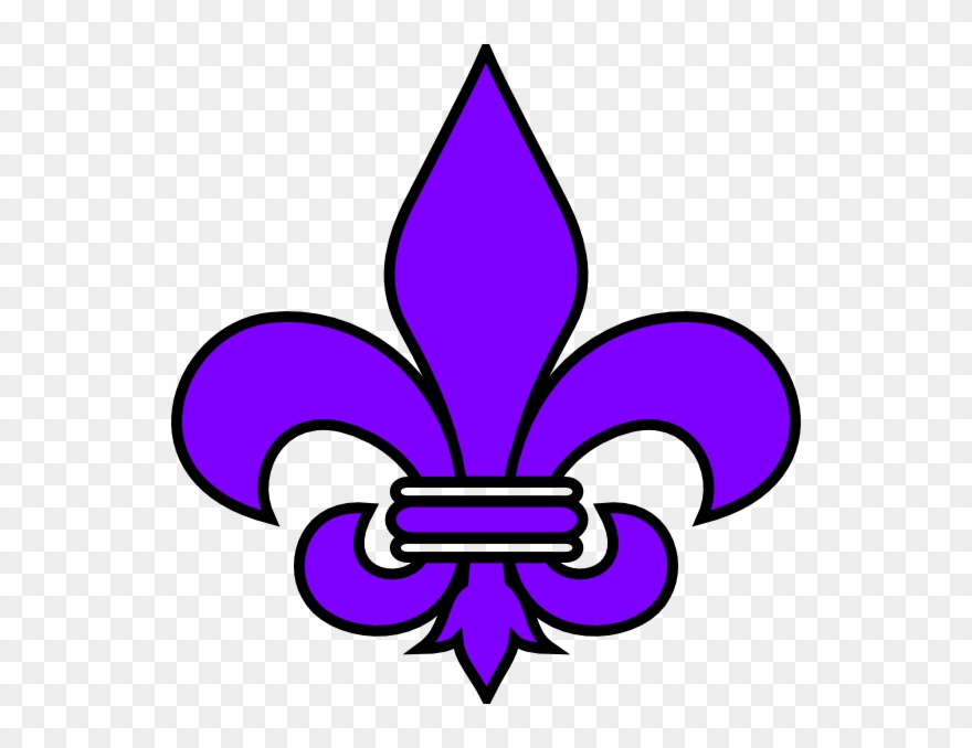 Purple Fleur De Lis Clip Art - Fleur De Lis Red Blue - Png Download