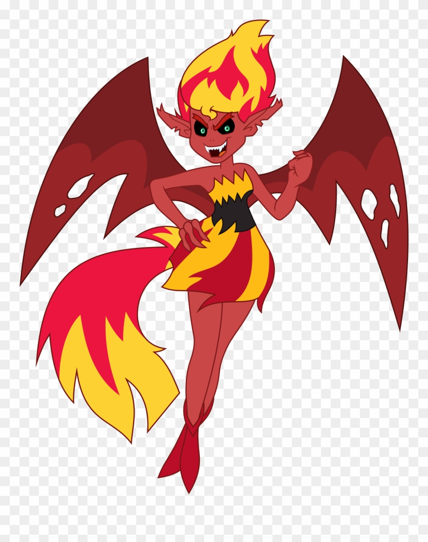 Satan Crown Png Vector Black And White Stock - My Little Pony Equestria Girl Sunset Shimmer Demon Clipart