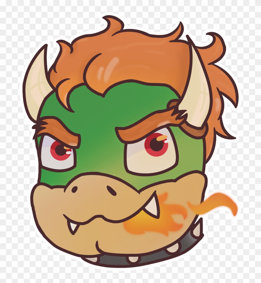 Secret Santa Bowser Outline - Cartoon Clipart