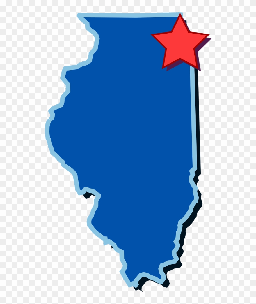 State Map - Chicago Illinois Clip Art - Png Download